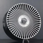 Multi Spokes Chrome Wire Alloy Car Wheel Rim Golden Hub 26/28inch Wheels - Image 2