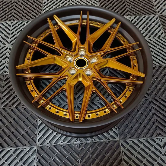 New Car Alloy Wheel Golden Spoke Hub 17/18/19inch 5*112 6*139.7 Rim Wheel