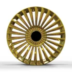 New Design 5 Holes Golden Car Wheel Aluminum Alloy Car Wheel Durable Car Wheel - Image 2
