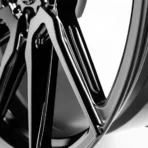 New Design Durable Matte Black Flow Formed 5 Holes Aluminum Car Wheel - Image 4