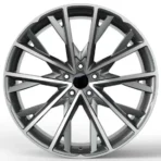 New Design Flow Formed Alloy Car Wheel 5 Holes Silver Machined Face Car Wheel Rims - Image 2