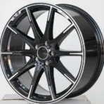 New Design Flow Formed Passenger Car Wheel 5 Holes Black Aluminum Alloy Car Wheel - Image 3