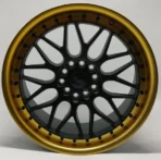 Ouya Wheel Car Accessories Matte Black Gold Machined Lip with Rivets Alloy Car Whhel - Image 2