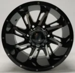 Ouya Wheel Popular 4X4 Black Alloy Car Wheel Rim with Milling Spokes Silver Rivets - Image 2