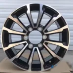 6 Holes Black Machine Face Replica Car Wheel Rim - Image 3