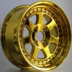Racing Car Wheels Hot Sale High Golden Polishing Standard Aluminum Alloy Customizable Custom Forged Wheels