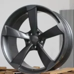 Replica Silver Machined Face 5 Holes Aluminum Alloy Car Wheel - Image 3