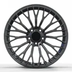 Staggered 5 Holes Black Painting Alloy Car Wheel Rims - Image 3