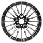 Thin Multi Spoke 5 Holes Classical Replica Black Machined Aluminum Alloy Car Wheel - Image 2