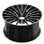 Thin Multi Spoke 5 Holes Classical Replica Black Machined Aluminum Alloy Car Wheel - Image 3