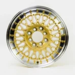Wholesale Factory OEM 14 15 16 17inch 4 5 8 10 Holes Double PCD Mesh Deep Dish Design Alloy Wheels Rims with Golden Rivets - Image 2