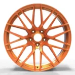 Y Spoke Beautiful Durable 5 Holes Aluminum Alloy Car Wheel Orange Painting - Image 2