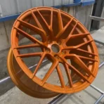 Y Spoke Beautiful Durable 5 Holes Aluminum Alloy Car Wheel Orange Painting