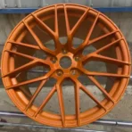 Y Spoke Beautiful Durable 5 Holes Aluminum Alloy Car Wheel Orange Painting - Image 4
