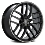 Y Spokes Rims 5 Holes Black Silver Hyper Black Alloy Car Wheel Rims