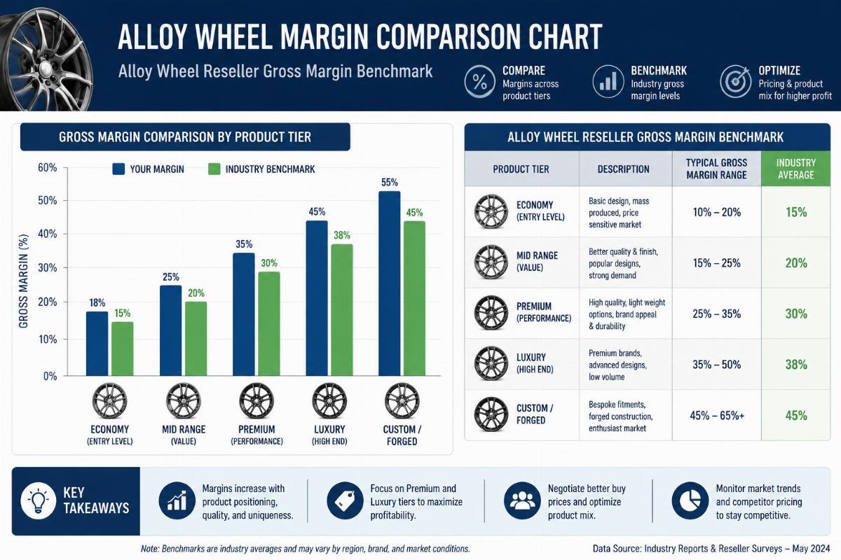 Alloy wheel margin comparison chart