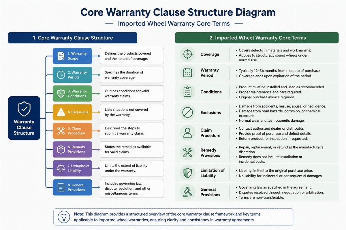 imported wheel warranty core terms Core warranty clause structure diagram