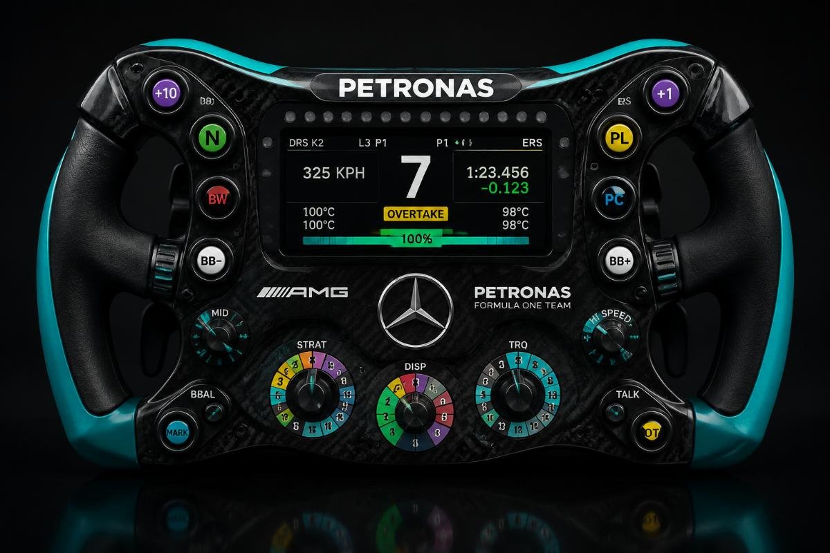 Custom racing wheel with exact team livery color matching