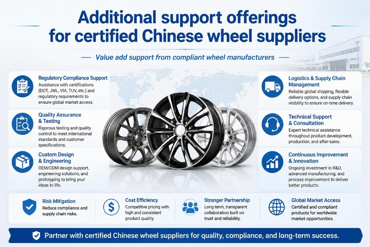 Additional support offerings for certified Chinese wheel suppliers