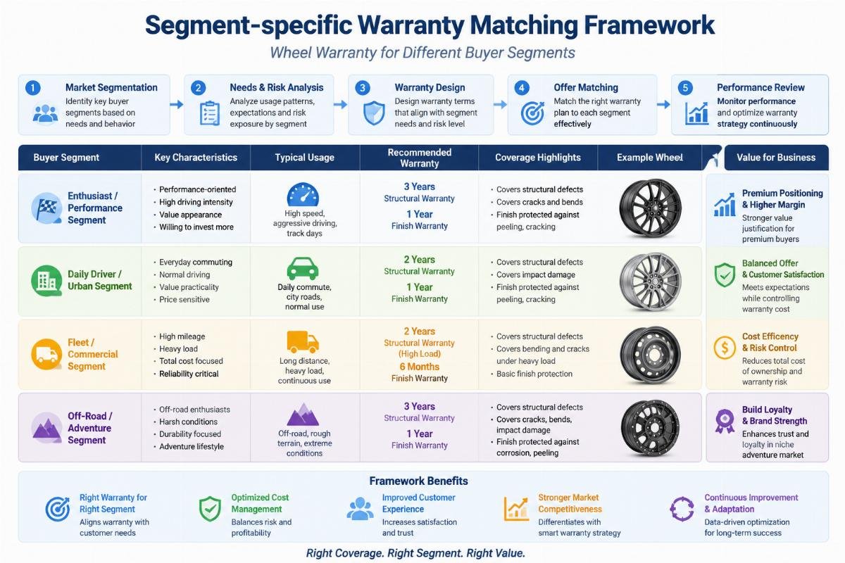 wheel warranty for different buyer segments Segment-specific warranty matching framework